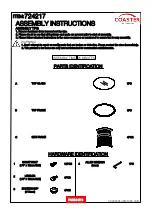 Preview for 2 page of Coaster 724217 Assembly Instructions Manual