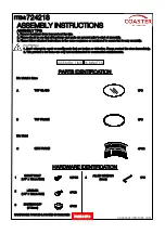 Preview for 2 page of Coaster 724218 Assembly Instructions Manual