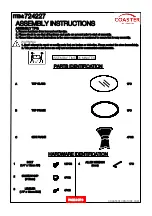 Preview for 2 page of Coaster 724227 Assembly Instructions Manual