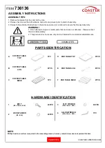 Предварительный просмотр 2 страницы Coaster 736136 Assembly Instructions