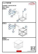 Предварительный просмотр 4 страницы Coaster 736136 Assembly Instructions