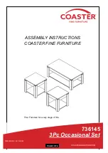 Предварительный просмотр 1 страницы Coaster 736145 Assembly Instructions