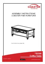 Preview for 1 page of Coaster 753308 Assembly Instructions