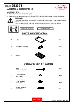 Preview for 2 page of Coaster 753378 Assembly Instructions