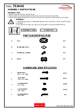 Preview for 2 page of Coaster 753448 Assembly Instructions