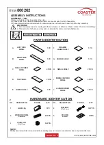 Preview for 2 page of Coaster 800262 Assembly Instructions Manual