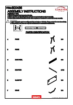 Preview for 2 page of Coaster 800436 Assembly Instructions Manual