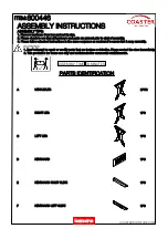 Preview for 2 page of Coaster 800446 Assembly Instructions Manual