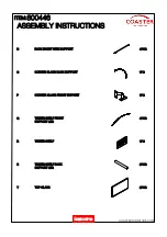 Preview for 4 page of Coaster 800446 Assembly Instructions Manual