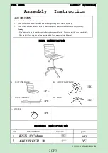 Preview for 2 page of Coaster 800726 Assembly Instruction