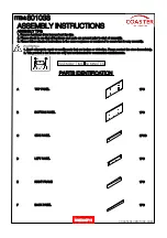 Preview for 2 page of Coaster 801038 Assembly Instructions Manual