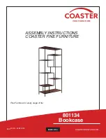 Coaster 801134 Assembly Instructions Manual preview