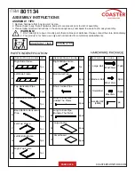 Preview for 2 page of Coaster 801134 Assembly Instructions Manual