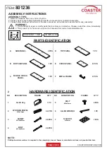 Предварительный просмотр 2 страницы Coaster 801236 Assembly Instructions Manual