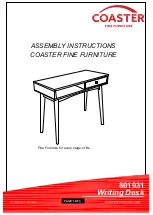 Coaster 801931 Assembly Instructions предпросмотр