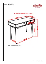 Preview for 4 page of Coaster 801931 Assembly Instructions