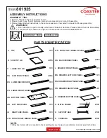 Preview for 2 page of Coaster 801935 Assembly Instructions Manual