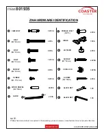 Preview for 3 page of Coaster 801935 Assembly Instructions Manual