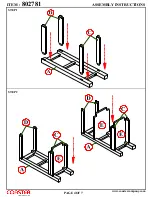 Preview for 4 page of Coaster 802781 Assembly Instruction Manual