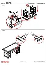 Preview for 6 page of Coaster 802781 Assembly Instruction Manual