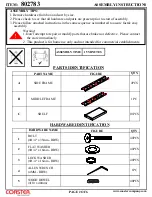 Предварительный просмотр 2 страницы Coaster 802783 Assembly Instructions Manual