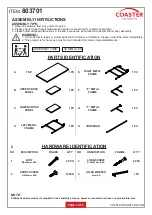 Preview for 2 page of Coaster 803701 Assembly Instructions