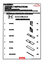 Preview for 2 page of Coaster 805541 Assembly Instructions Manual