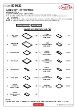 Preview for 2 page of Coaster 805623 Assembly Instructions Manual