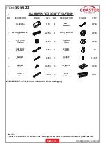 Preview for 3 page of Coaster 805623 Assembly Instructions Manual