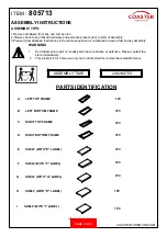 Preview for 2 page of Coaster 805713 Assembly Instructions Manual