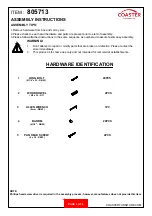 Preview for 3 page of Coaster 805713 Assembly Instructions Manual