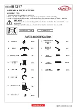 Preview for 2 page of Coaster 881217 Assembly Instructions