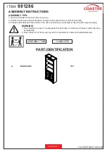 Preview for 2 page of Coaster 881286 Assembly Instructions Manual