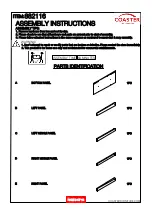 Preview for 2 page of Coaster 882116 Assembly Instructions Manual