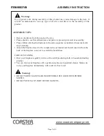 Preview for 2 page of Coaster 900374N Assembly Instruction Manual