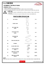 Preview for 4 page of Coaster 900558 Assembly Instructions Manual