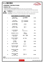 Preview for 5 page of Coaster 900558 Assembly Instructions Manual