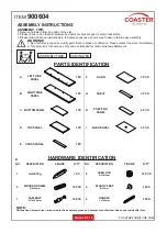 Preview for 2 page of Coaster 900604 Assembly Instructions Manual