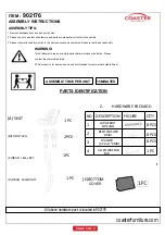 Preview for 2 page of Coaster 902176 Assembly Instructions