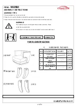 Preview for 2 page of Coaster 902560 Assembly Instructions