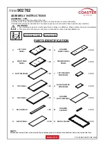 Preview for 2 page of Coaster 902762 Assembly Instructions Manual