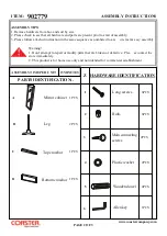 Preview for 2 page of Coaster 902779 Assembly Instructions