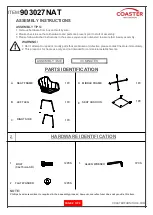 Предварительный просмотр 2 страницы Coaster 903027NAT Assembly Instructions