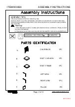 Preview for 2 page of Coaster 903824 Assembly Instruction Manual