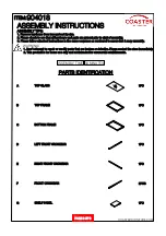 Preview for 2 page of Coaster 904018 Assembly Instructions Manual