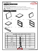 Preview for 2 page of Coaster 904112 Assembly Instructions