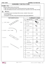 Preview for 2 page of Coaster 910050 Assembly Instruction