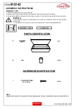 Preview for 2 page of Coaster 915143 Assembly Instructions