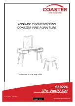 Coaster 930224 Assembly Instructions Manual preview