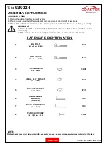 Preview for 3 page of Coaster 930224 Assembly Instructions Manual